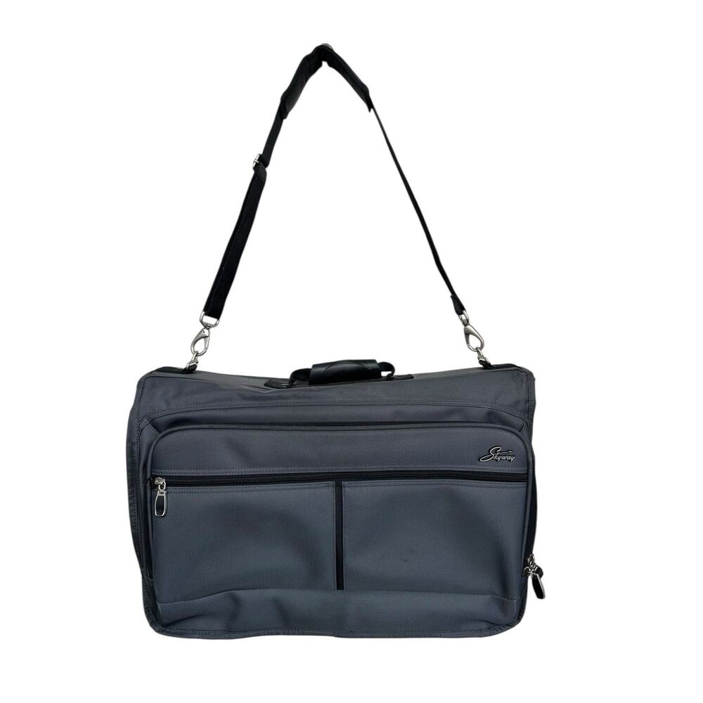 Skyway Gray Trifold Hanging Garment Carry On Travel Bag Luggage